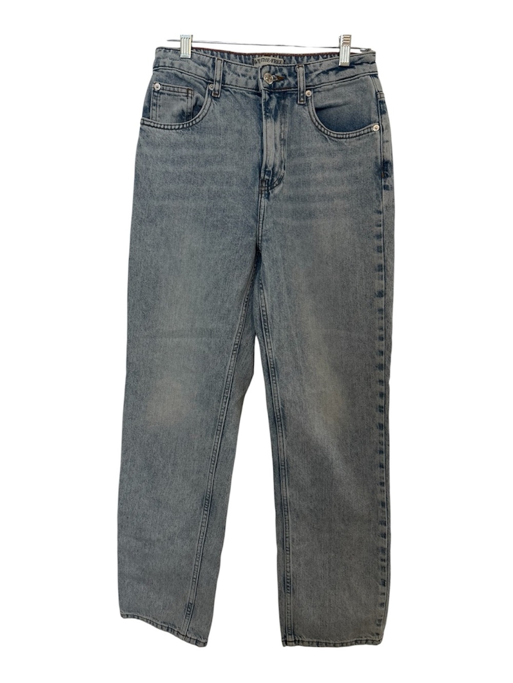 We The Free 27 Women's Pacifica Straight Jeans Free People Blue 90s Y2K